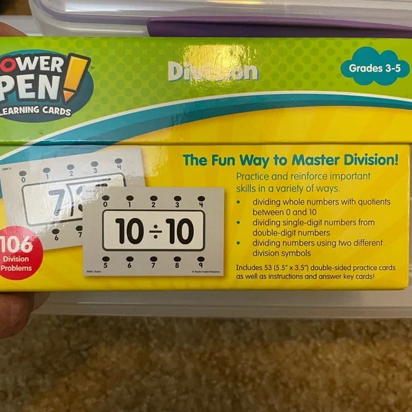 Power Pen Division Learning Cards - Picture 5 of 5